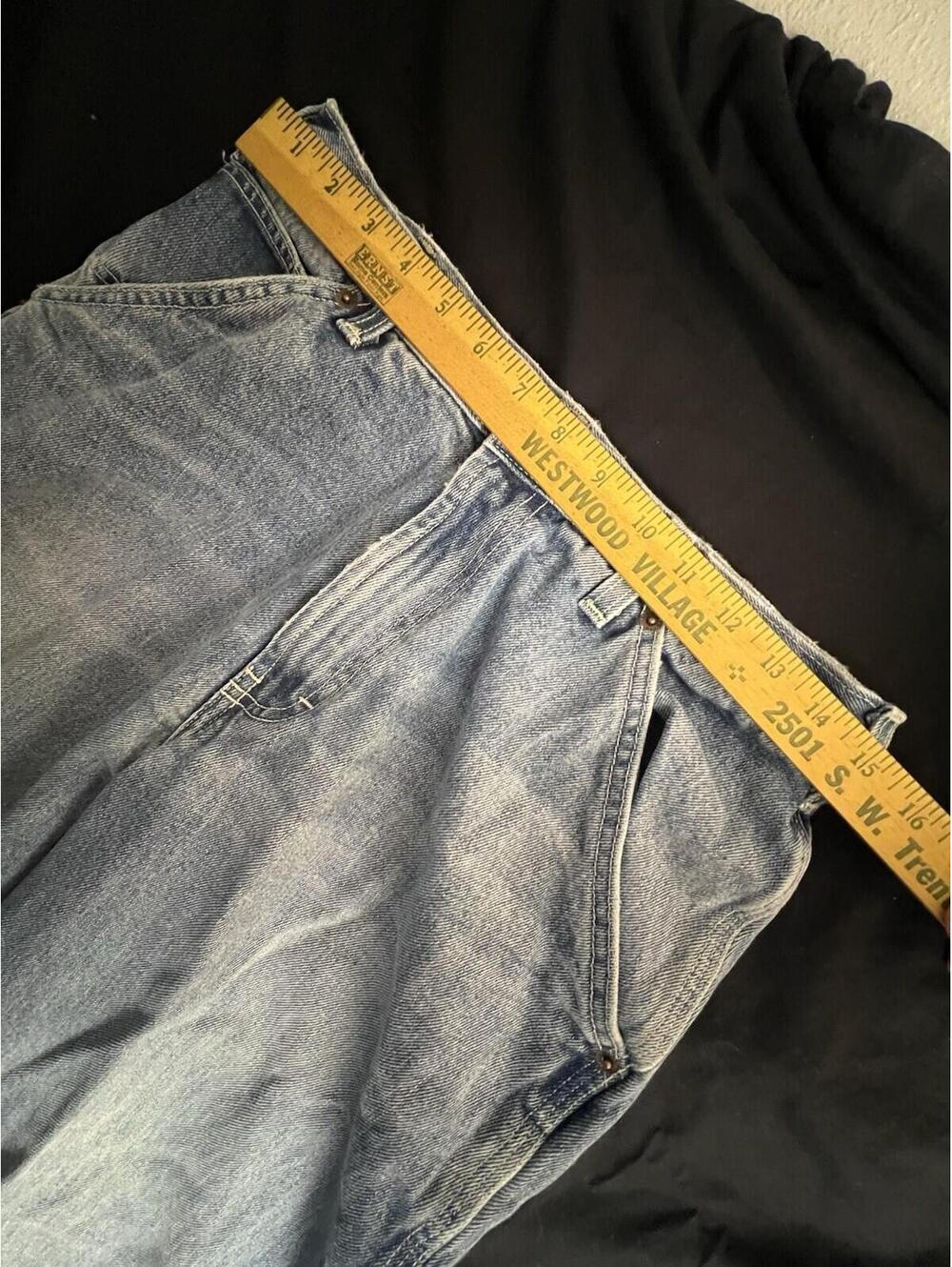 VTG Y2K Abercrombie & Fitch Men’s 32R Carpenter Jeans Wide Leg Baggy 30x30 - Picture 8 of 15